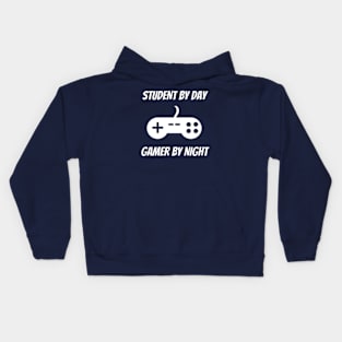 Student By Day Gamer By Night Kids Hoodie